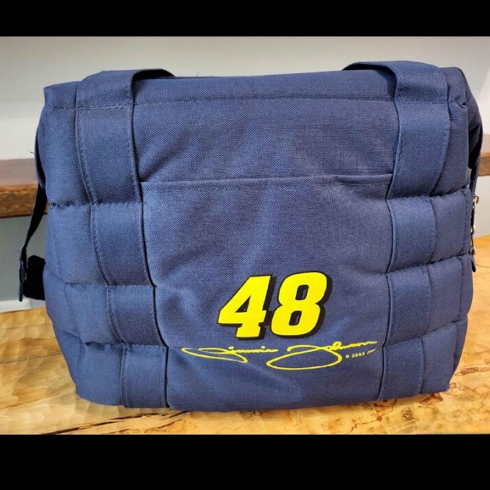 Jimmie Johnson #48 NASCAR Vintage Insulated Navy Blue Cooler
